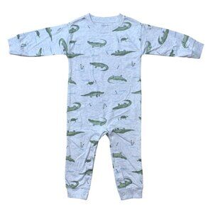 Carters Just One You Baby Boy Alligator Print Long Sleeve Footless Pajamas 18M